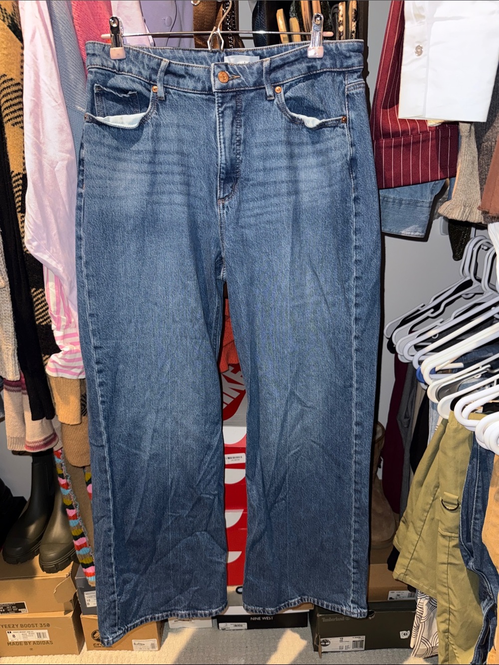 LOFT Mid-Blue Straight Jeans